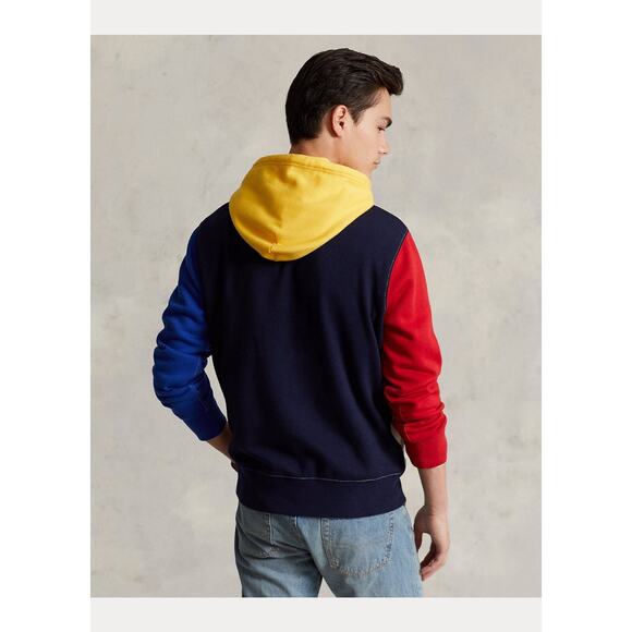 NWT Polo Ralph Lauren Polo Bear Colorblocked Fleece Hoodie Size XL #2E431 - Picture 3 of 8